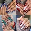 UNA GELLA Extra Long Tapered Sqaure Nail Tips Full Cover 504pcs No C Curve Clear Gel Nail Tips XXL Long Straight Nails Tips Acrylic Nails Long Square Gel X Nails for DIY Nail Art 12 Sizes
