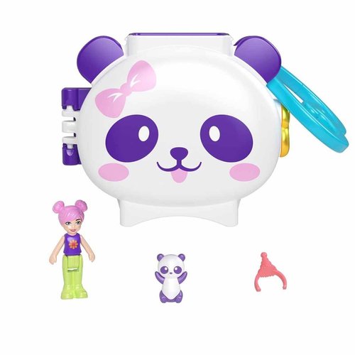 Polly Pocket Cuddly Toys Compact Play Set GYV99 Panda, HRD38