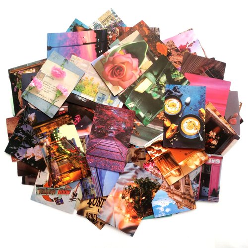 100 Pcs Vintage Scrapbooking Stickers Supplies Kit, Aesthetics Scenery Traveler Decor Literary Landscape Nature Stickers for Junk Bullet Journals Planners Stickers Art Craft Kits
