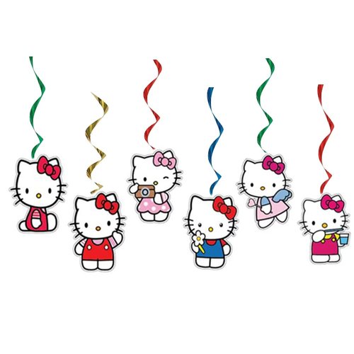 24pcs Children Party Hanging Swirls, Children Ceiling Streamers Birthday Decorations (1)