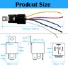 Kalmaegee 5 Pack Relay 12V 40A, 5 Pin Relay SPDT with Sockets and Wiring Harness Relay Switch Kits for Car Truck Motorcycle Boat