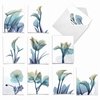 The Best Card Company - 10 Boxed Note Cards with Flowers - Blank Assorted Floral Notecards Bulk (4 x 5.12 Inch) - Blooming Expressions AM6221OCB-B1x10