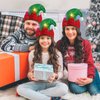 WTTORDE Elf Hat,Christmas LED Hats，Light Up Elf Hat Costume Accessory,Xmas Holiday Party Favors Gifts, Red Green