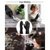 ThxToms 3 Pairs Hair Dye Gloves, Reusable Professional Hair Color Rubber Gloves for Home and Salon Black,Medium