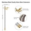 ACCRETION 2 Pieces Valve Stem Extension Stainless Steel Tire Extender Braided Valve Stem Extender 6 Pieces 45 90 135 Degree Brass Valve Stem Extender Tire for Most Cars Truck (12 Inch)