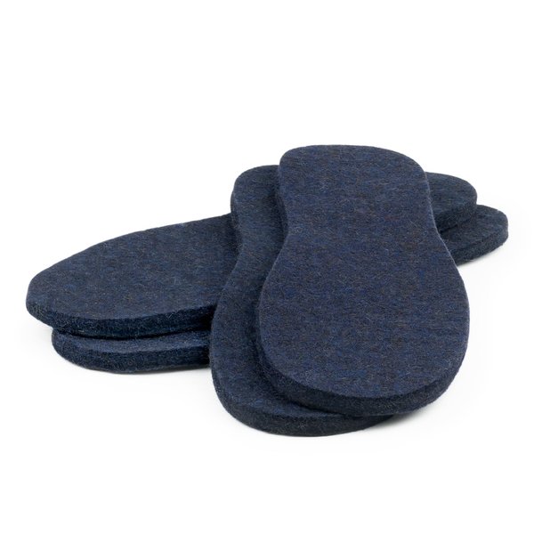 Wool Felt Insoles for Men and Women – 8mm, Long-Lasting Shoe Inserts with Cushioning & Moisture Control | Adjustable Wool Shoes Insoles | Warm Wool Boot Insoles for Winter | 2 Pair Pack | Size 7