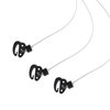 3 Pcs Invisible Elastic Wire Fishing Line with 4 Pcs Stickable Wig Clips for Hair Extensions (Black)