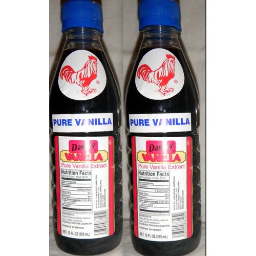 2 X Danncy Dark Pure Mexican Vanilla Extract From Mexico 12oz Each 2 Plastic Bottle Lot Sealed by Danncy