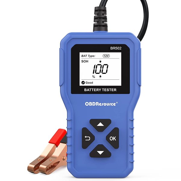 Car Battery Tester 6V 12V 24V Battery Voltage Tester, BR502 100-2000 CCA 2Ah-220Ah Internal Resistance Tester Automotive Accurate Digital Auto Battery Analyzer for Car Truck Marine Motorcycle SUV Boat