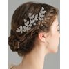 Rumtock Sparkle Butterfly Leaves Rhinestones Silver Hair Comb for Wedding Brides Vintage Boho Aolly Crystal Hair Piece Jewelry
