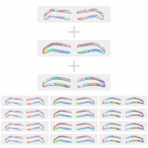 Disposable Eyebrow Design Stencil Eyebrow Tint Airbrush Auxiliary Sticker for Brows Shaping with Single Eyebrows Type Option …
