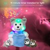 Hopearl LED Musical Stuffed Husky with Removable Bucket Lighting Up Singing Plush Toy Playset Mommy Dog with 3 Baby Puppies in The Basket Adjustable Volume Lullaby Animated Soothe Gifts for Kids, 10''