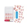 KISS Voguish Fantasy, Press-On Nails, Nail glue included, Rainy Night', Light Pink, Medium Size, Almond Shape, Includes 28 Nails, 2g Glue, 1 Manicure Stick, 1 Mini file