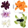 Aprince Flower Hair Clips Artificial Hawaiian Bohemian Hibiscus Plumeria Orchid Flower Hairpin Berrettes Hair Accessories for Woman Girls Seaside Holiday