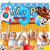 Toy Themed Number 3 Balloon, Happy Birthday Balloon, Colorful Balloons with Rocket Balloon and Cowboy Hat Balloon, Rainbow Balloons for Kids Birthday Party (3)