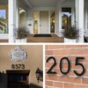 6 Inch House Numbers for Outside Modern-Rust Proof 3D Floating Address Sign-Address Numbers for Door Garden Mailbox,Matte Black Acrylic 911 Visibility Signage (2)