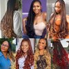 French Curl Box Braids 6 Packs 22 Inch Goddess Box Braids Crochet Hair Pre Looped French Curly Braiding Hair Crochet Box Braids With Curly Wavy Ends Synthetic Hair Extensions (#1B/27)