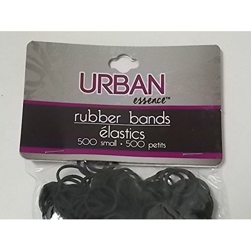 Pack of 500 Snag-Free Small Black Silicone Rubber Bands Rubberbands for Styling, Kids Hair, Braids Hair, Babies, Hair Twists, Tender-head Scalps, Ethnic Styles and Even Fishing, Urban Essence Brand