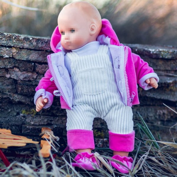 The Queen's Treasures 15 Inch Doll Clothes Designed for Use with Bitty Baby Dolls, Pink & Cream Overalls, Shirt, Jacket & Shoes, Compatible with American Girl's Bitty Baby Twins