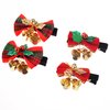 LUX ACCESSORIES Jingle Bells and Mistletoe Christmas Bow Clips set on 4