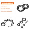 HELIFOUNER 360 Pieces 9 Sizes Internal Tooth Star Lock Washers, Quick Speed Locking Washers, Push Nuts, Speed Clips Retaining Clips Fasteners Assortment Kit