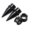 Awinrel Stainless Steel 1/2" Ear Gauge Taper Stretching and Single Flare Plugs Flesh Tunnel Kit with O-ring 2 Pairs Black 12mm