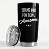 SANDJEST Thank You for Being Awesome Tumbler Gift Set - Birthday, Christmas, Appreciation Inspirational Gifts for Women, Men, Coworkers - 20oz Stainless Steel Insulated Coffee Travel Mug