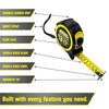 Bullseye 25 Ft Tape Measure with Magnetic Hook - 1" Double-Sided Blade - Tape Measures with Imperial & Metric Measurements - Retractable Measuring Tapes with Fractions