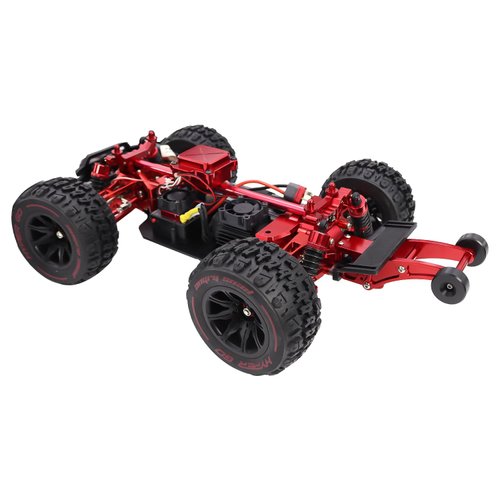 FACCNOY Adjustable Metal Wheelie Bar for 1/14 MJX Hyper Go 14210 14209 H14BM High Speed RC Brushless Remote Control Car Upgrades 14120 (Red)