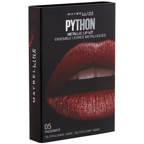 Maybelline New York Lip Studio Python Metallic Lip Makeup Kit, Passionate, 0.09 oz.