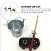 Kisangel 1Set Miniature Fishing Pole Dollhouse Fishing Rod Set Miniature Fishing Gear for Mini Bench Hat Beer Bottles Buckets House Decor