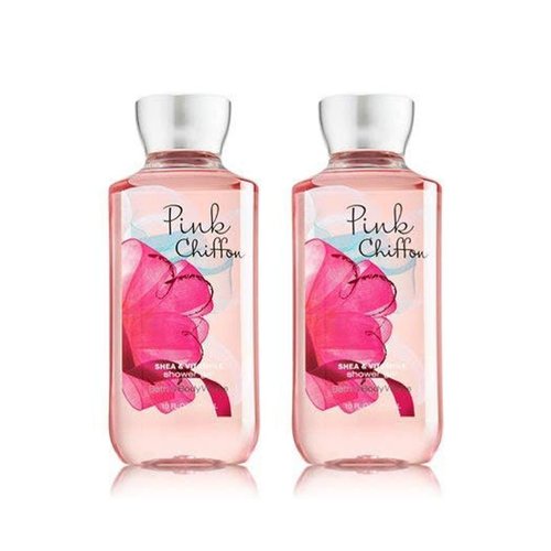Bath & Body Works Pink Chiffon Shower Gel Gift Sets 10 Oz 2 Pack (Pink Chiffon), 20.0 ounces
