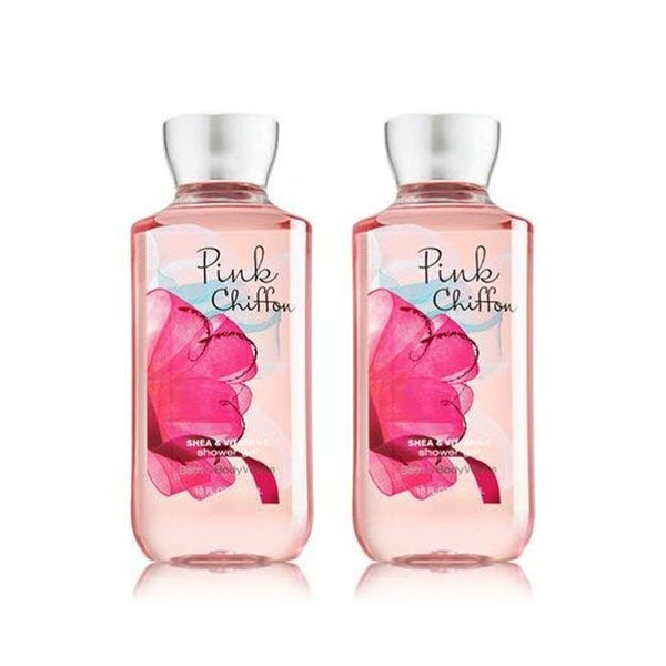 Bath & Body Works Pink Chiffon Shower Gel Gift Sets 10 Oz 2 Pack (Pink Chiffon), 20.0 ounces