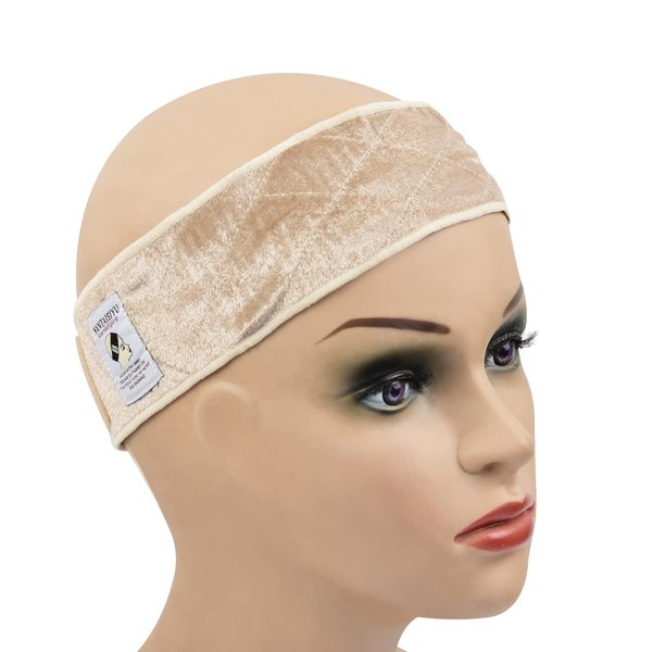 YANTAISIYU Wig Grip Headband Non-slip Adjustable Wig Scarf for Keeping Wigs in Place Wig Grip Band for Women (Beige)