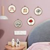 8 Pcs/Set Mini Embroidery Hoops 3 Inch Round Imitated Wood Plastic Display Frame Reusable Circle Cross Stitch Hoop Ring for Art Craft Sewing and Hanging Ornaments Home Decor