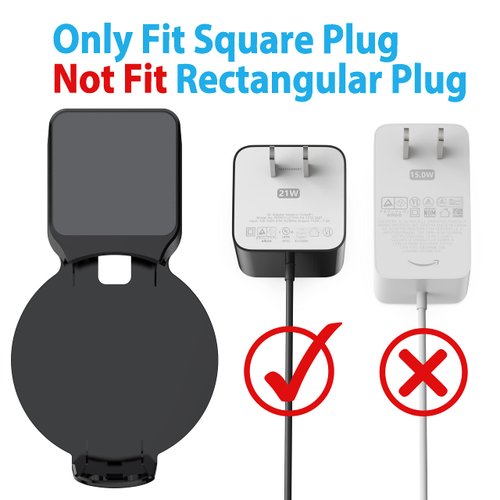 Maxonar Alexa Wall Mount Holder, Outlet Wall Mount Stand for Dot 3rd Generation, Clever Smart Speakers Accessories with Built-in Cable Management Hide Messy Wires