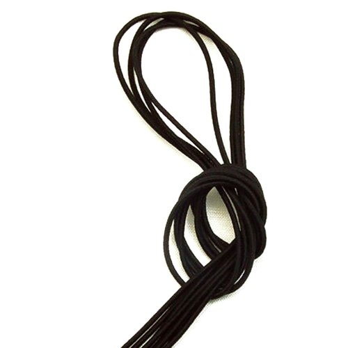 Elastic Hair Band/Hair Tie/Long String Band 3mm X 48" inches Length Hair Strings (Black)