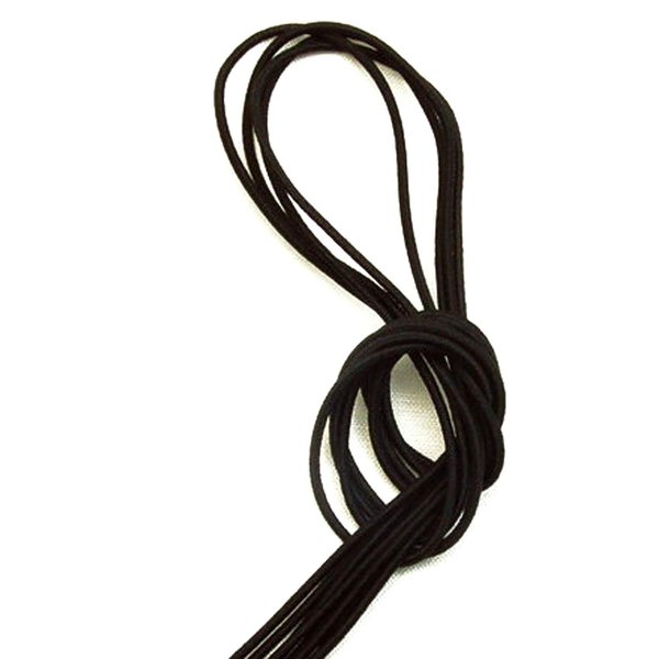 Elastic Hair Band/Hair Tie/Long String Band 3mm X 48" inches Length Hair Strings (Black)