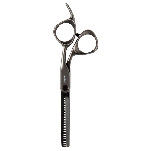 Fromm Professional Invent 5.75" 28-Tooth Precision Hair Thinning & Texturizing Shears for Blunt & Layer Cuts in Gunmetal Japanese Steel Scissors with Semi-Convex Blade for Salon Stylists