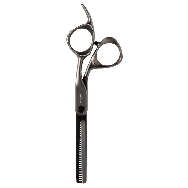 Fromm Professional Invent 5.75" 28-Tooth Precision Hair Thinning & Texturizing Shears for Blunt & Layer Cuts in Gunmetal Japanese Steel Scissors with Semi-Convex Blade for Salon Stylists