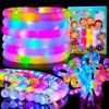 Mikulala 24 Pcs Light up Party Favors for Kids 4-8-12, Glow Sticks Pop Tubes Pack, Light up Toys Glow Party Supplies, Christmas Party Favors Birthday Gifts for Kids Classroom Treasure Box Prizes