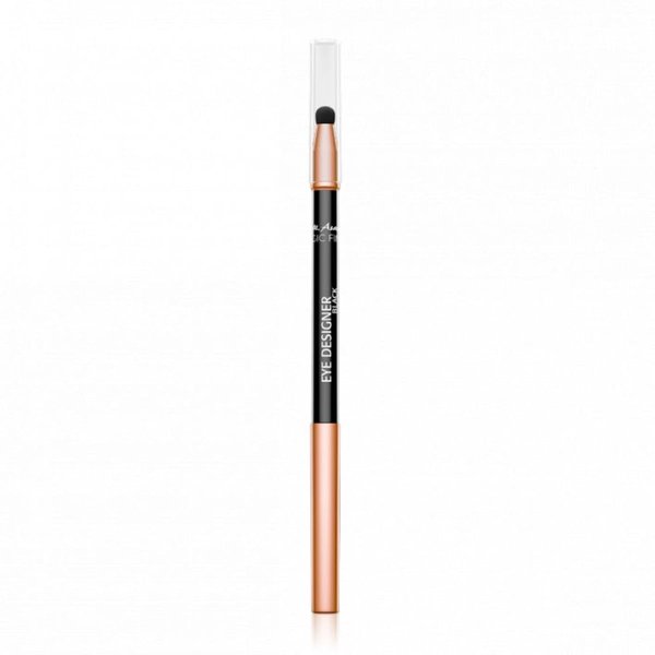 M. Asam MAGIC FINISH EYE DESIGNER Black - waterproof eyeliner for a long-lasting & color-intensive result with integrated sponge for easy blending, eye make-up, 0.01 Oz