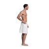 Turkuoise Men's 100% Cotton Terry Velour Bath Towel Wrap Made in Turkey (White)