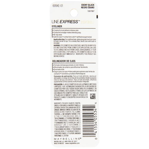 Maybelline New York Line Express Eyeliner, Ebony Black 901, 0.035 Ounce