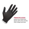 Venom Steel Industrial Nitrile Gloves, 6 mil, 2 Layer Rip Resistant, XL, 100 Count , Black