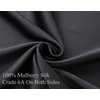 100% Mulberry Silk Pillowcase for Hair and Skin, Both Side 19 Momme Silk with Hidden Zipper,2 Pack (Black, Standard)