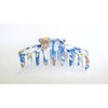 Generic White blue yellow floral hawaiian style hair claw clamp clip