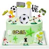 Pistha 18 Pieces Soccer Cake Topper Decorations Soccer Ball Cupcake Topper Soccer Player figure for Soccer Birthday Party Sport Party Football Theme Party Supplies for Men Boy