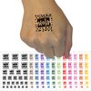 Hola Hello Spanish Doodle Temporary Tattoo Water Resistant Fake Body Art Set Collection - Purple (One Sheet)