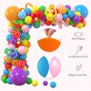 Winrayk 134Pcs Candyland Party Decorations Birthday Supplies Candy Land Balloon Arch Backdrop Tablecloth Star Lollipop Foil Balloons Girl Boy Kids Christmas Sweet Candy Land Birthday Party Decorations